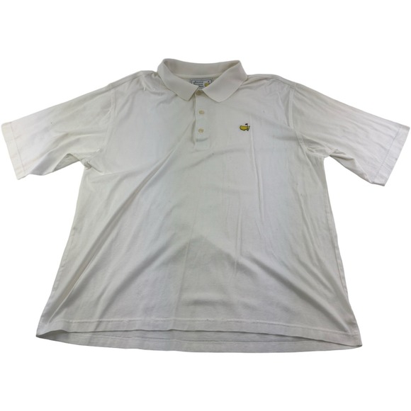 Augusta National Masters White Short Sleeve Cotton Polo Shirt Mens Size XL - Picture 2 of 7